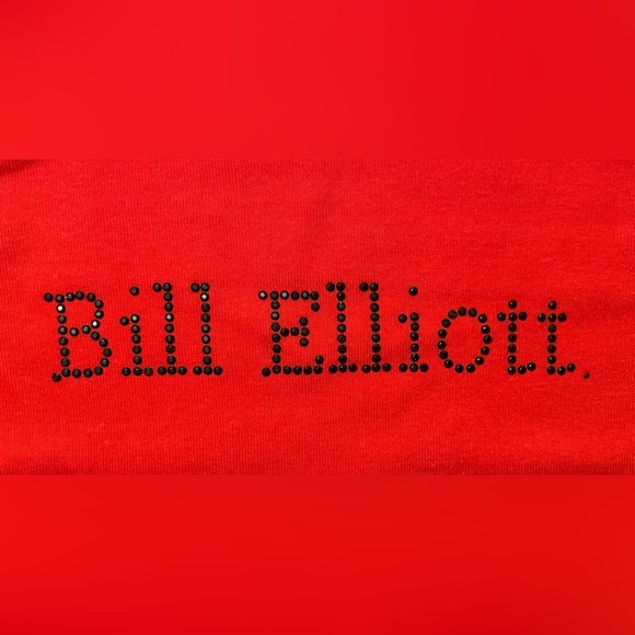 NEW! Bill Elliott NASCAR women’s L 3/4 sleeve Sequin Bling Shirt Size Large red - Picture 2 of 10